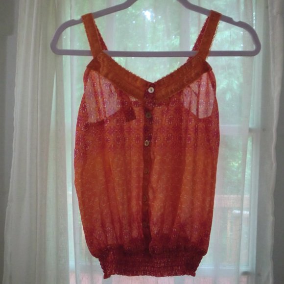 Pink and Orange Sheer Camisole (Sm) - Picture 1 of 6